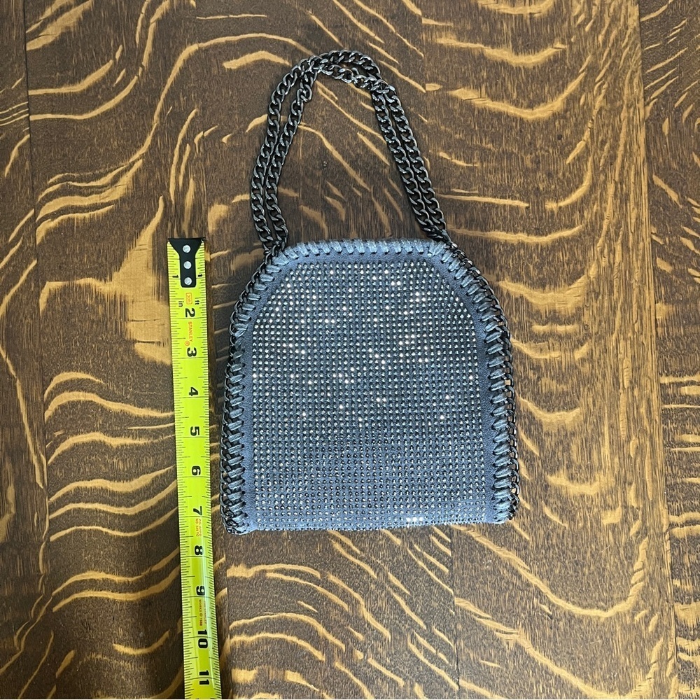 AKIRA Shimmering Crystal Silver Mini Bag - Picture 4 of 8
